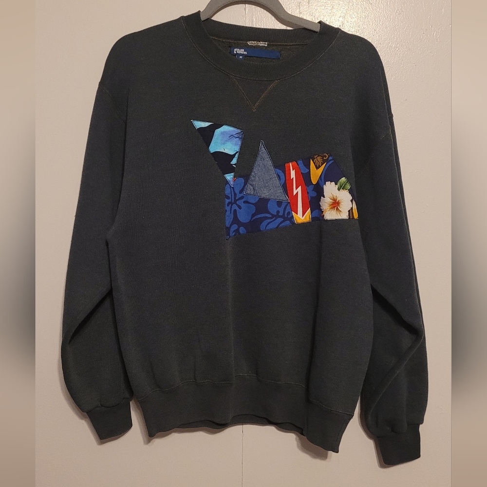 Atelier & Repairs Patchwork Crewneck Sweatshirt S… - image 1